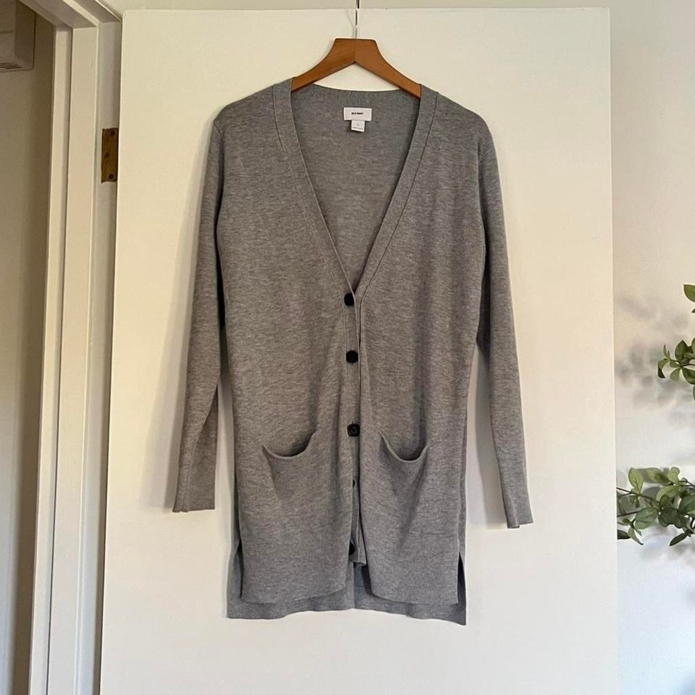 Old Navy Gray Longline Cardigan (Size S)